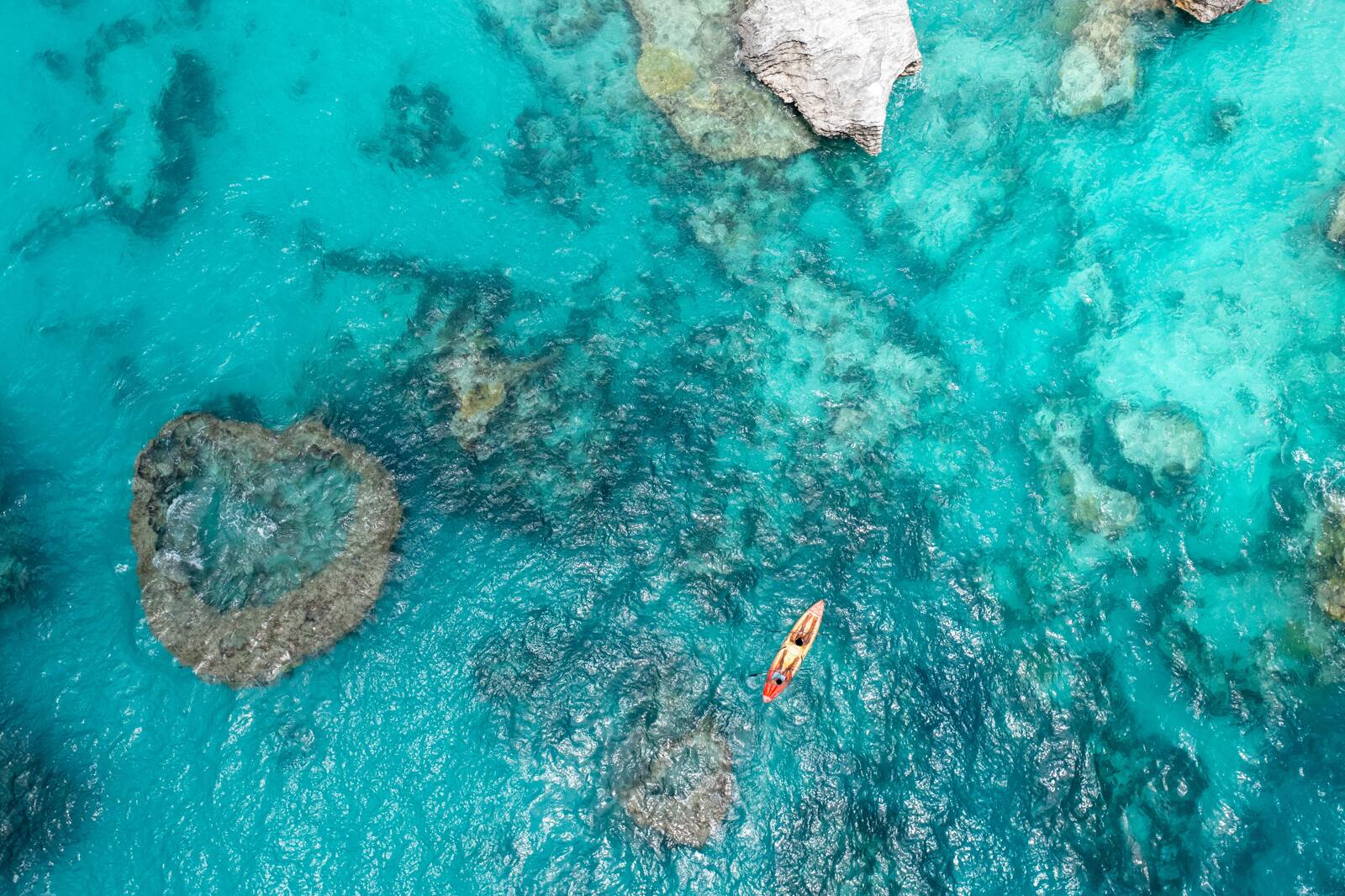 Aerial view of the Bermuda coastline